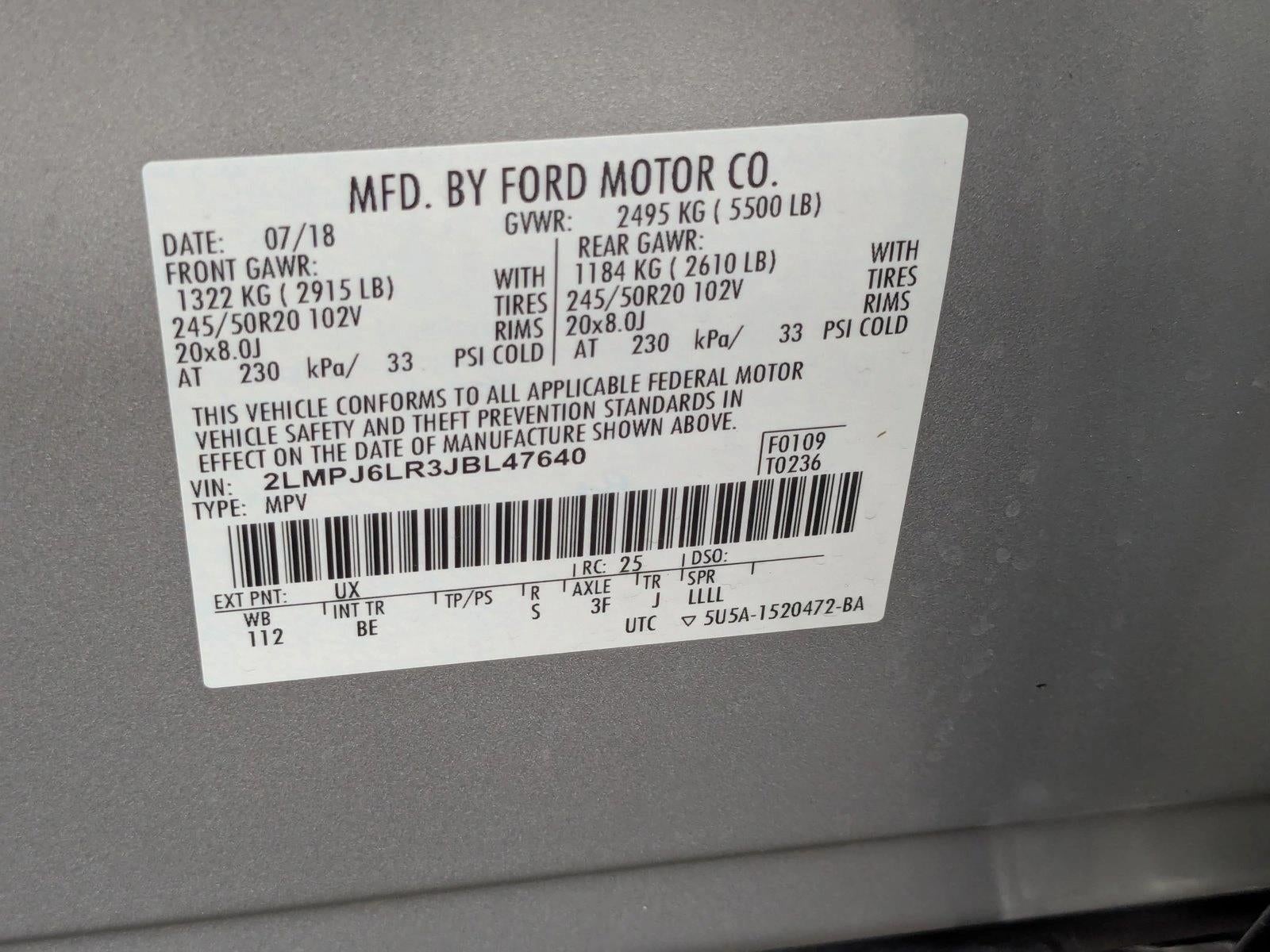 2018 Lincoln MKX Reserve