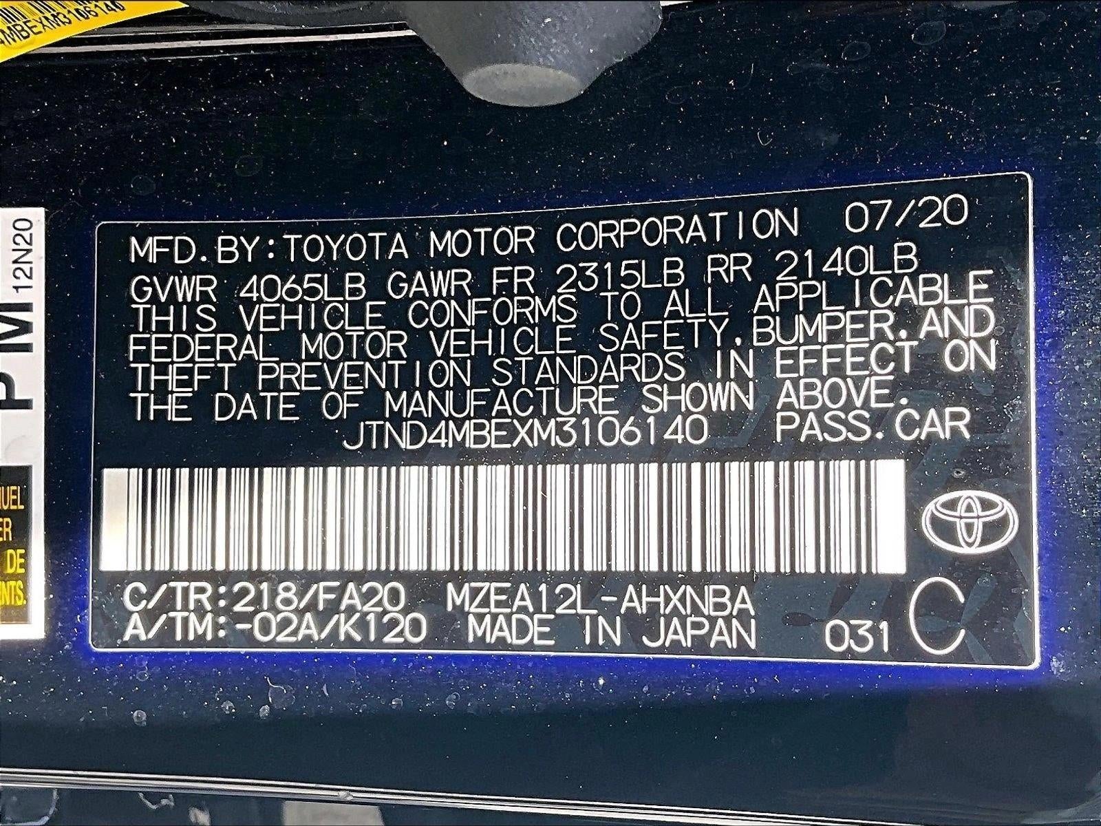 2021 Toyota Corolla Hatchback SE