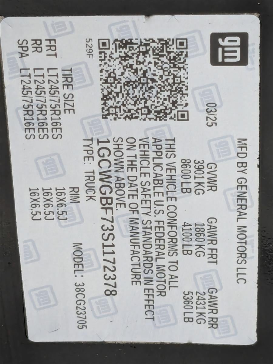 2025 Chevrolet Express Cargo 2500 Base