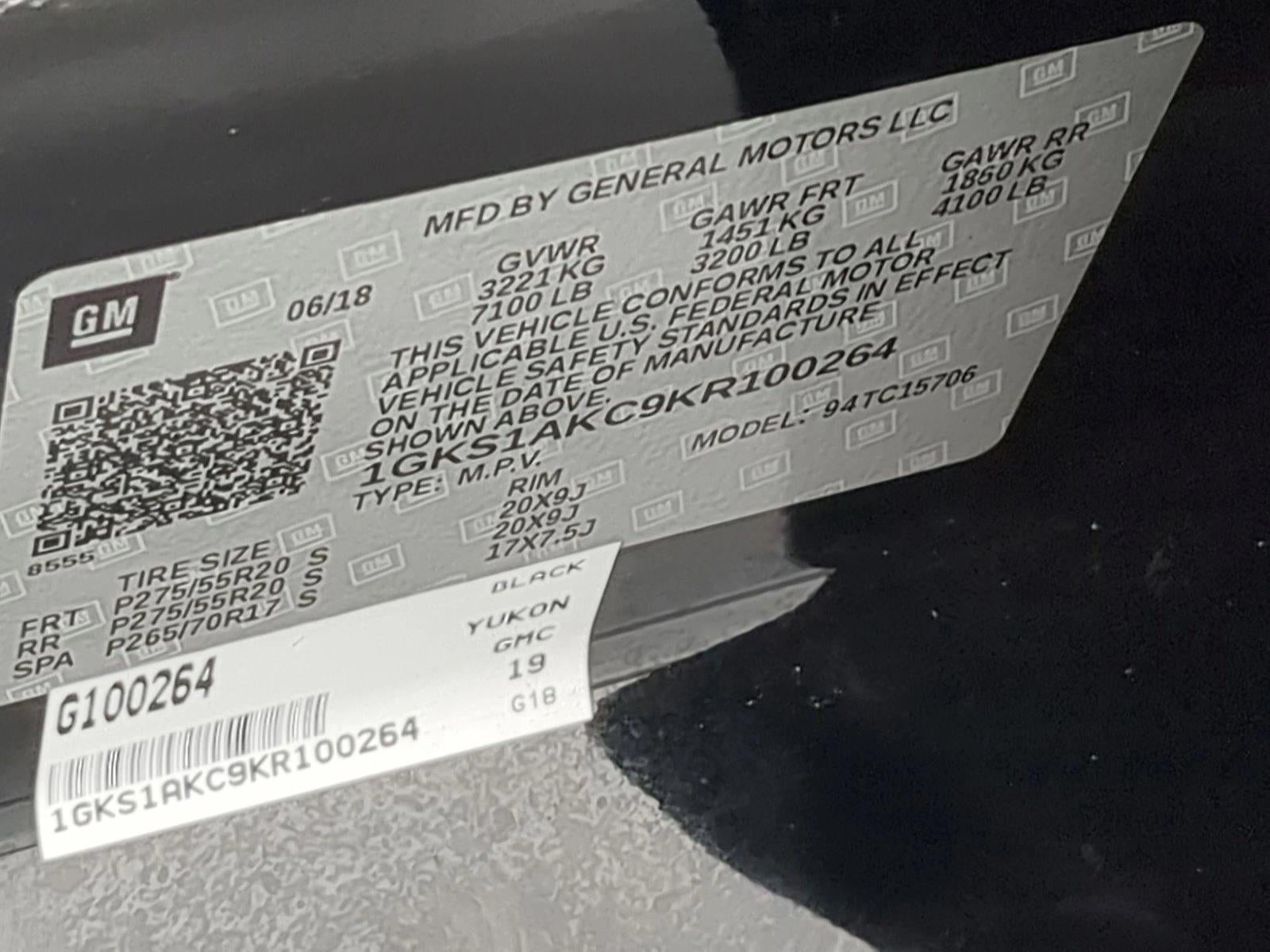 2019 GMC Yukon SLE