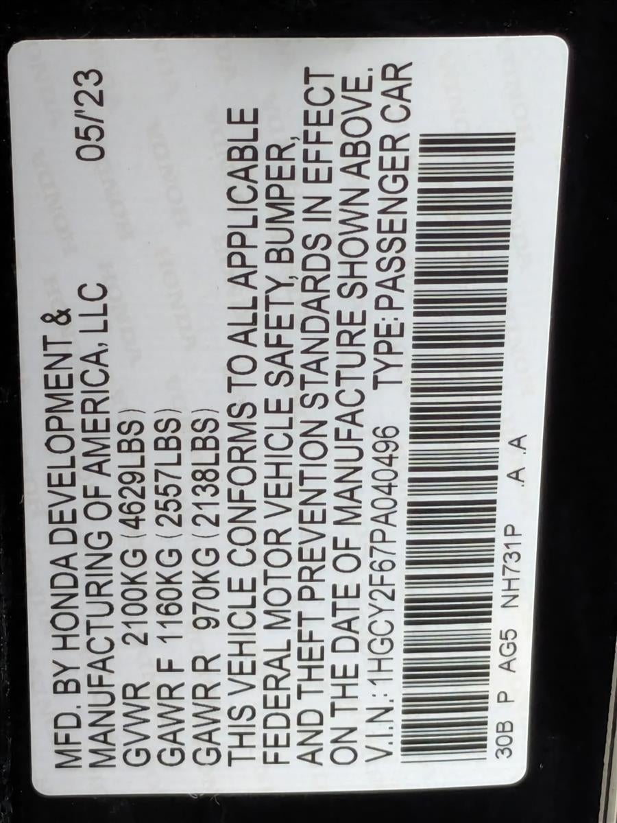 2023 Honda Accord Hybrid EX-L