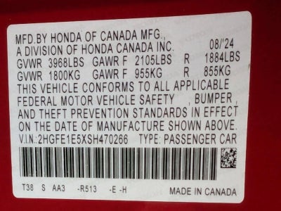 2025 Honda Civic Si Base