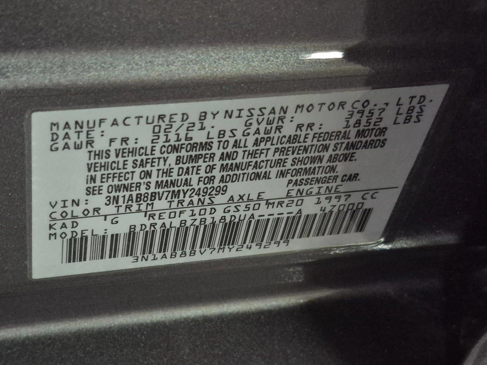 2021 Nissan Sentra S Xtronic CVT