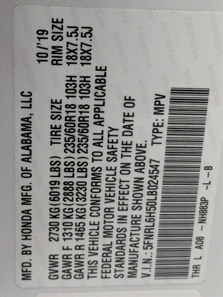 2020 Honda Odyssey EX