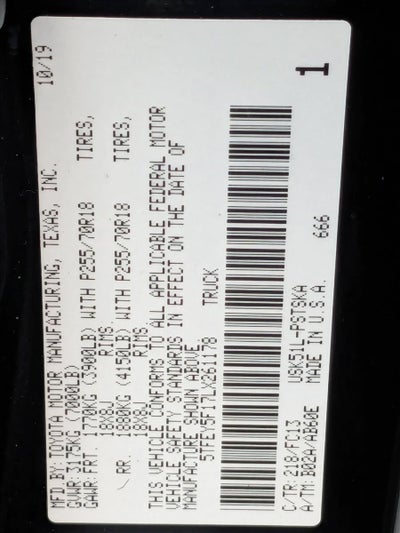 2020 Toyota Tundra 2WD SR5