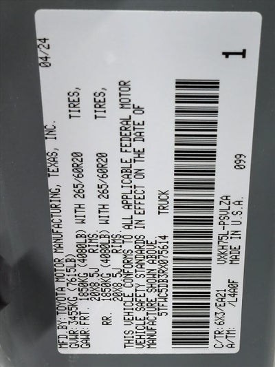 2024 Toyota Tundra Hybrid Limited 4WD