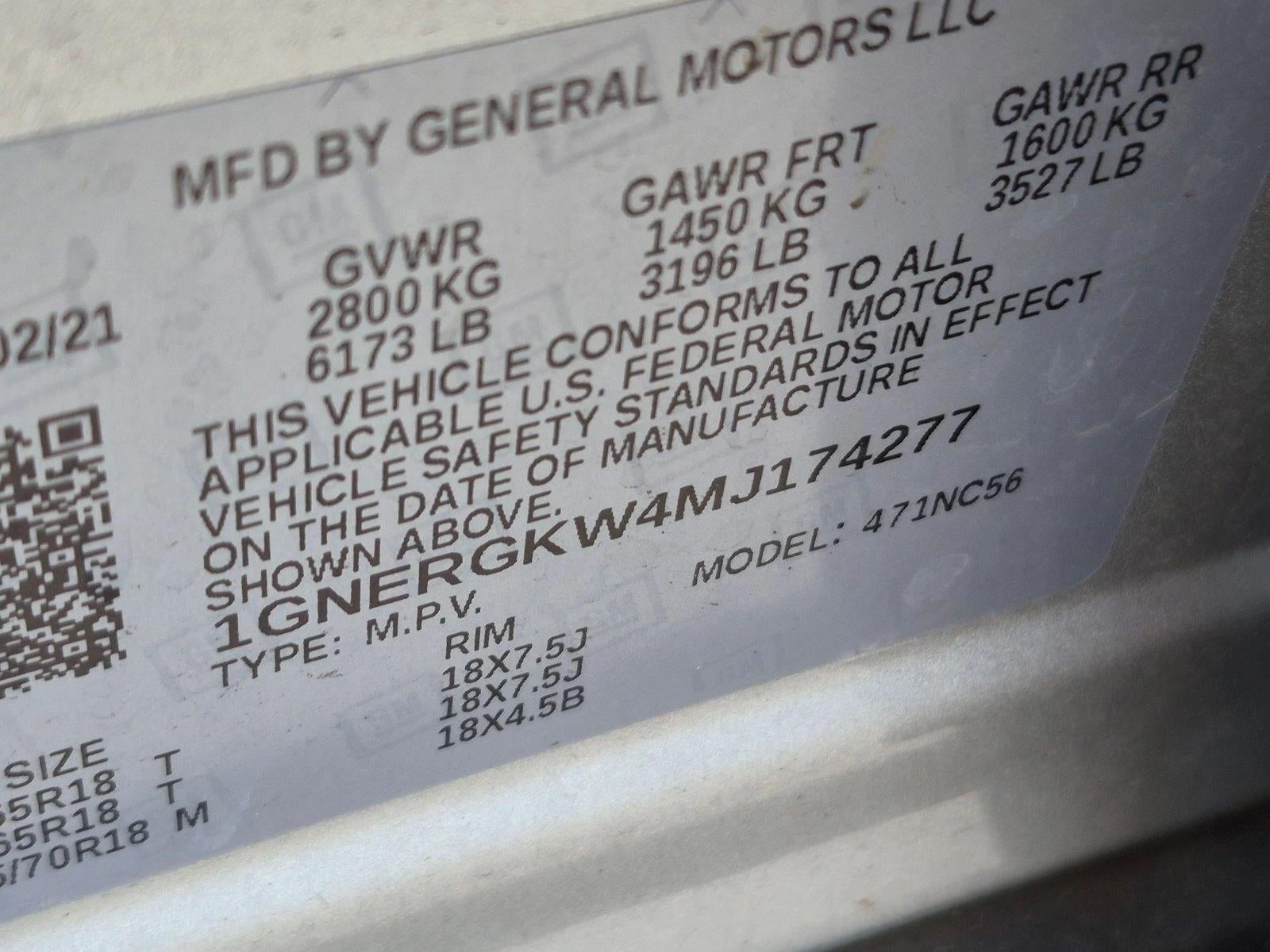 2021 Chevrolet Traverse LT Cloth