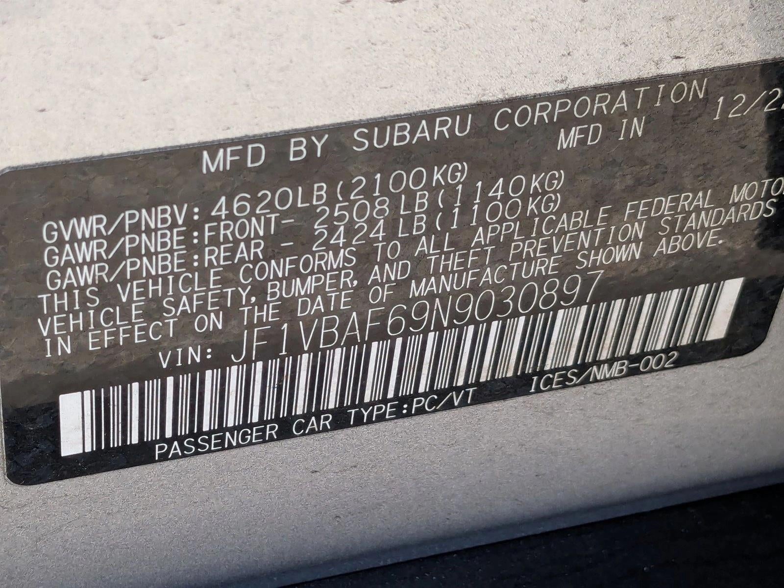 2022 Subaru WRX Premium