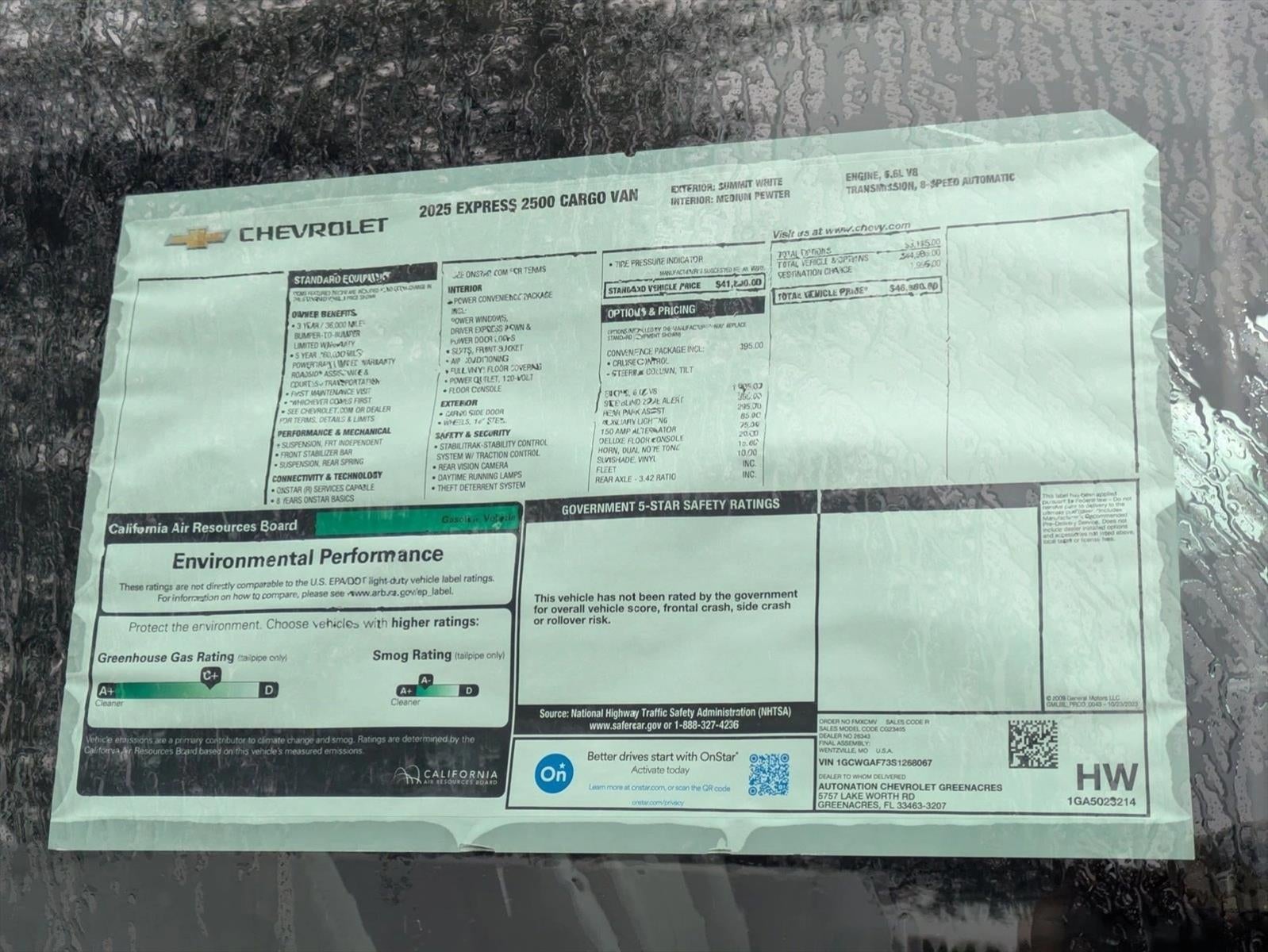 2025 Chevrolet Express Cargo 2500 Base