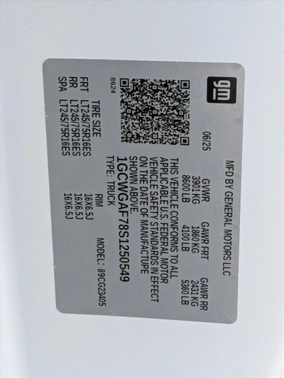 2025 Chevrolet Express Cargo 2500 Base