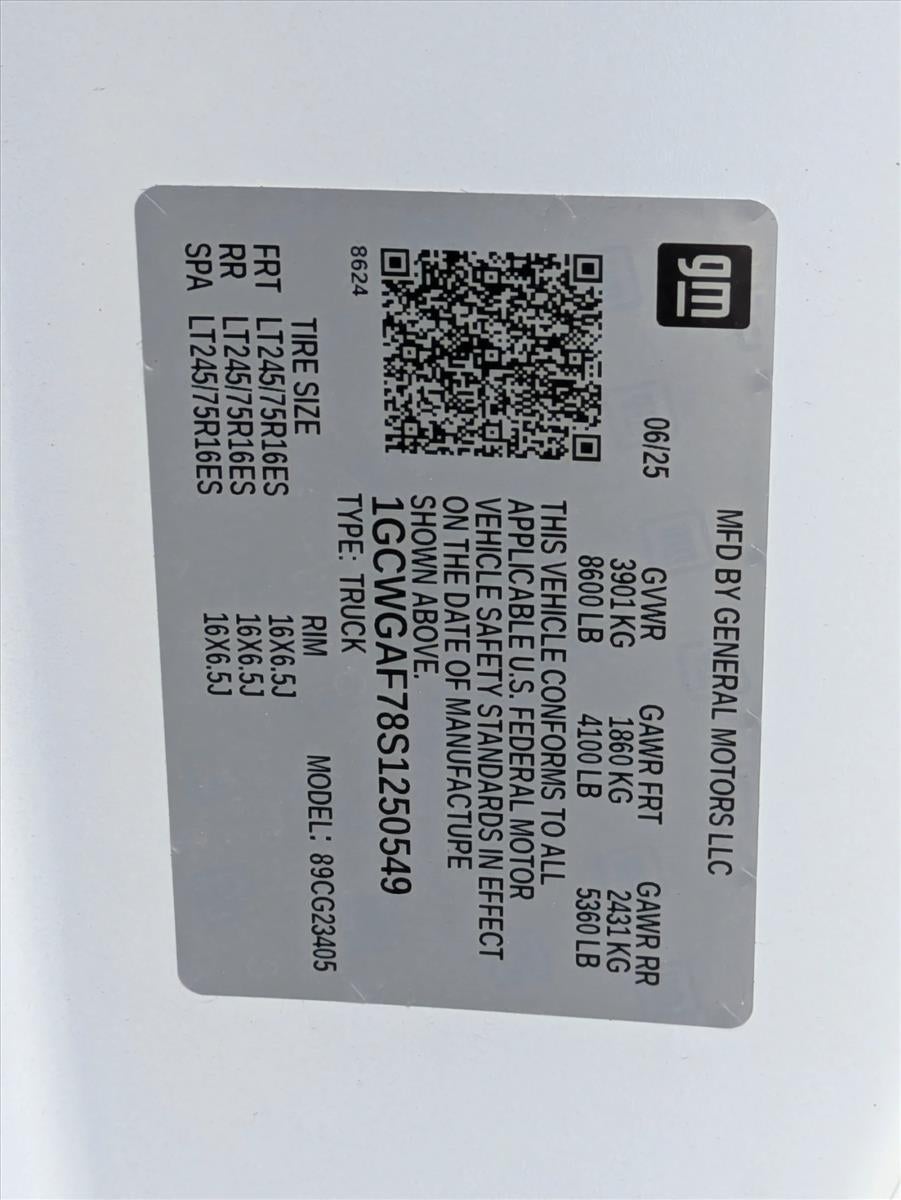 2025 Chevrolet Express Cargo 2500 Base