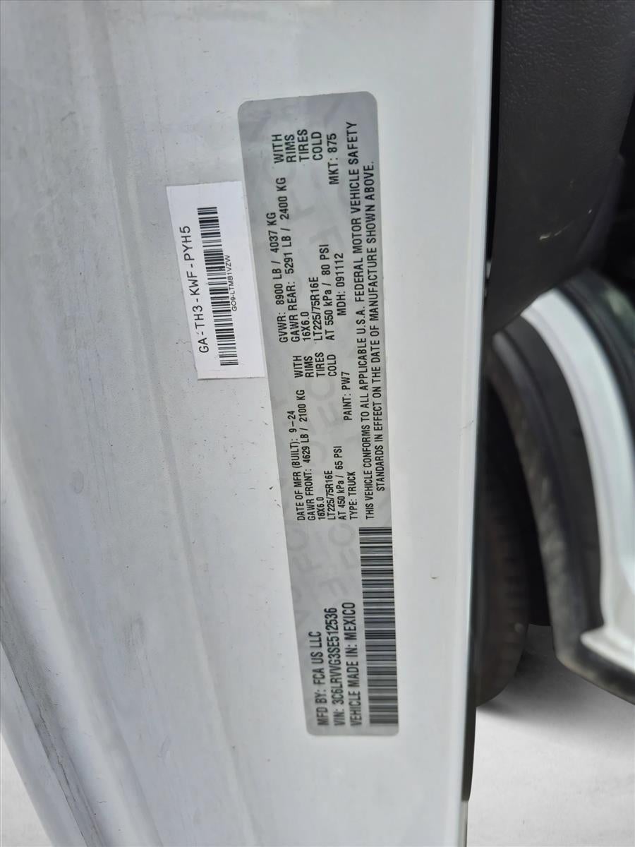 2025 RAM ProMaster Cargo Van Tradesman