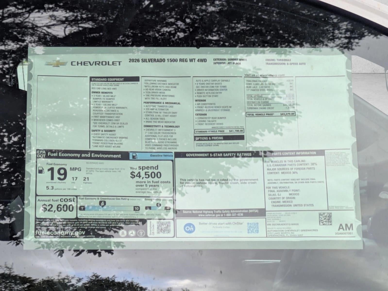 2026 Chevrolet Silverado 1500 WT