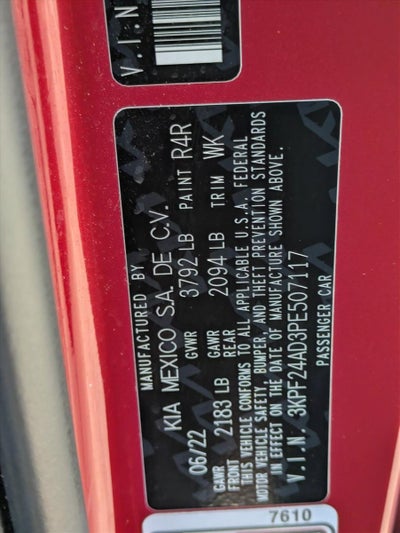 2023 Kia Forte LXS