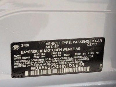 2017 BMW 340i 340i