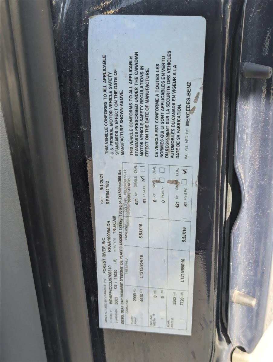 2018 Mercedes-Benz Sprinter Cargo Van Base