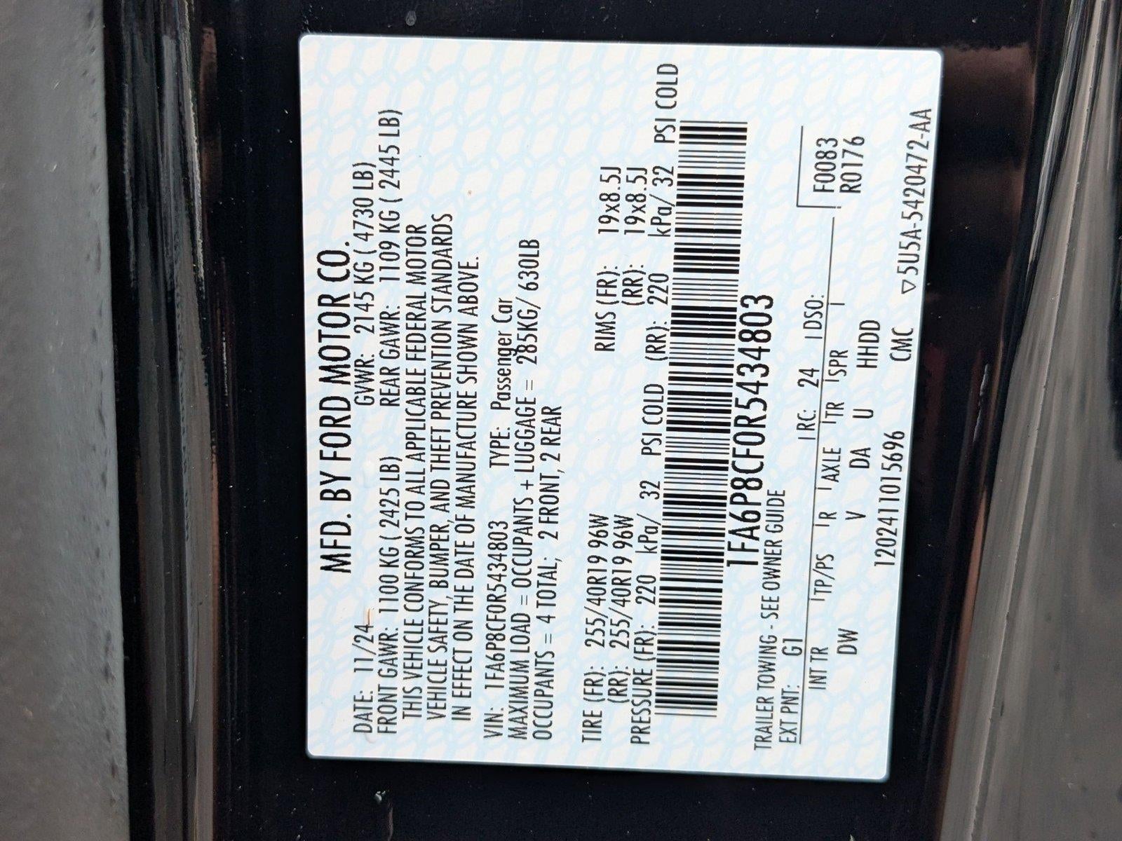 2024 Ford Mustang GT Fastback