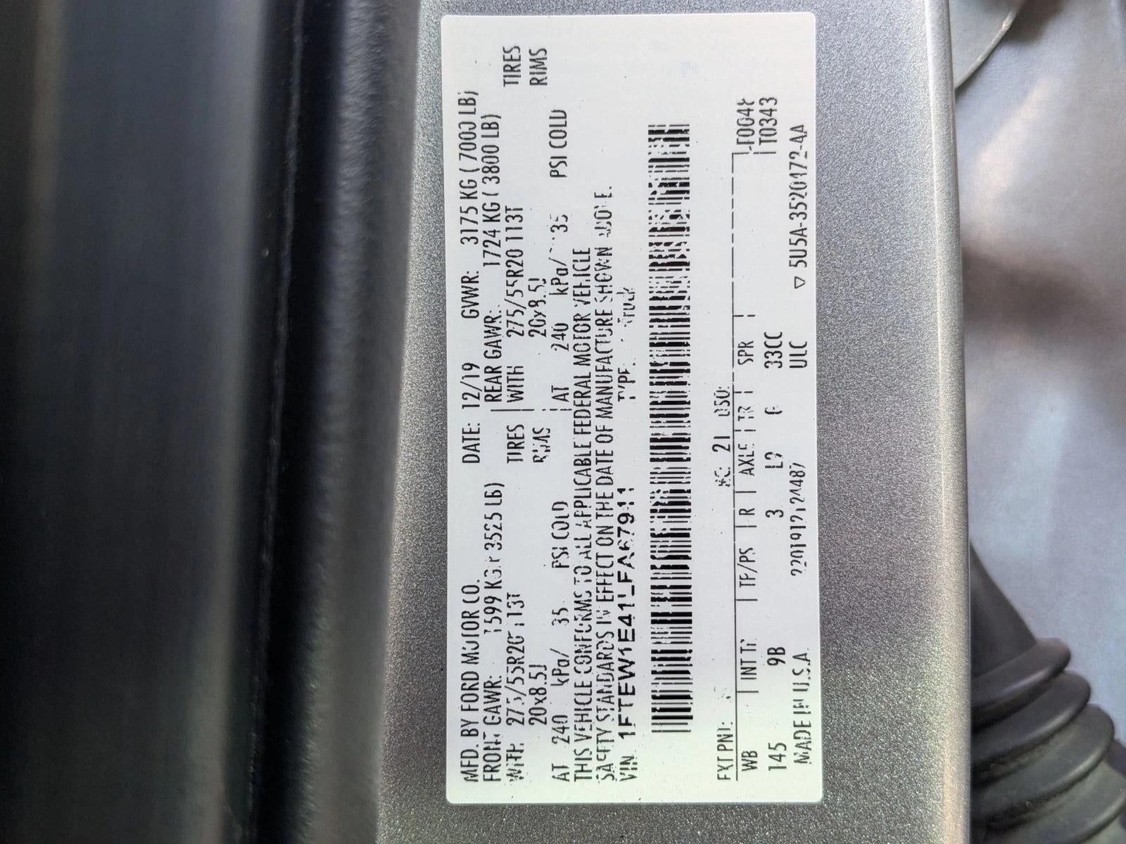 2020 Ford F-150 Platinum 4WD SuperCrew 5.5' Box