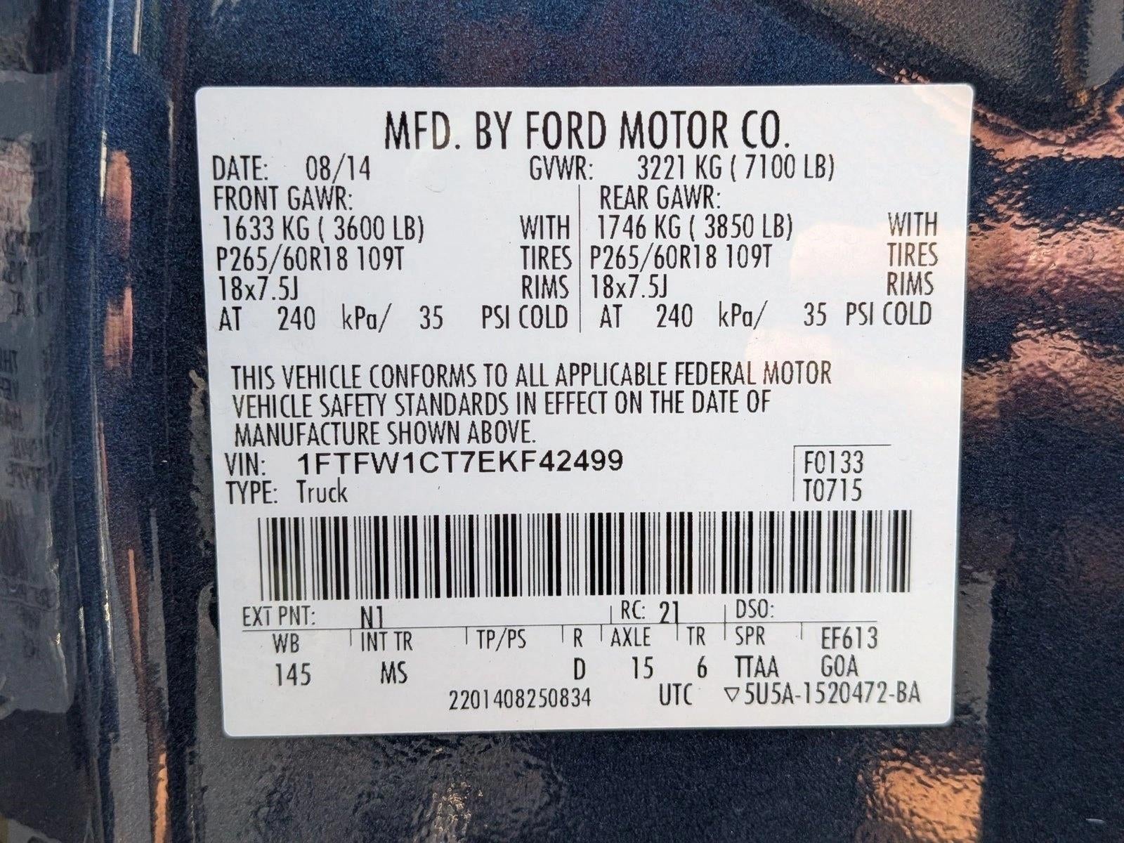 2014 Ford F-150 2WD SuperCrew 5-1/2 Ft Box XLT