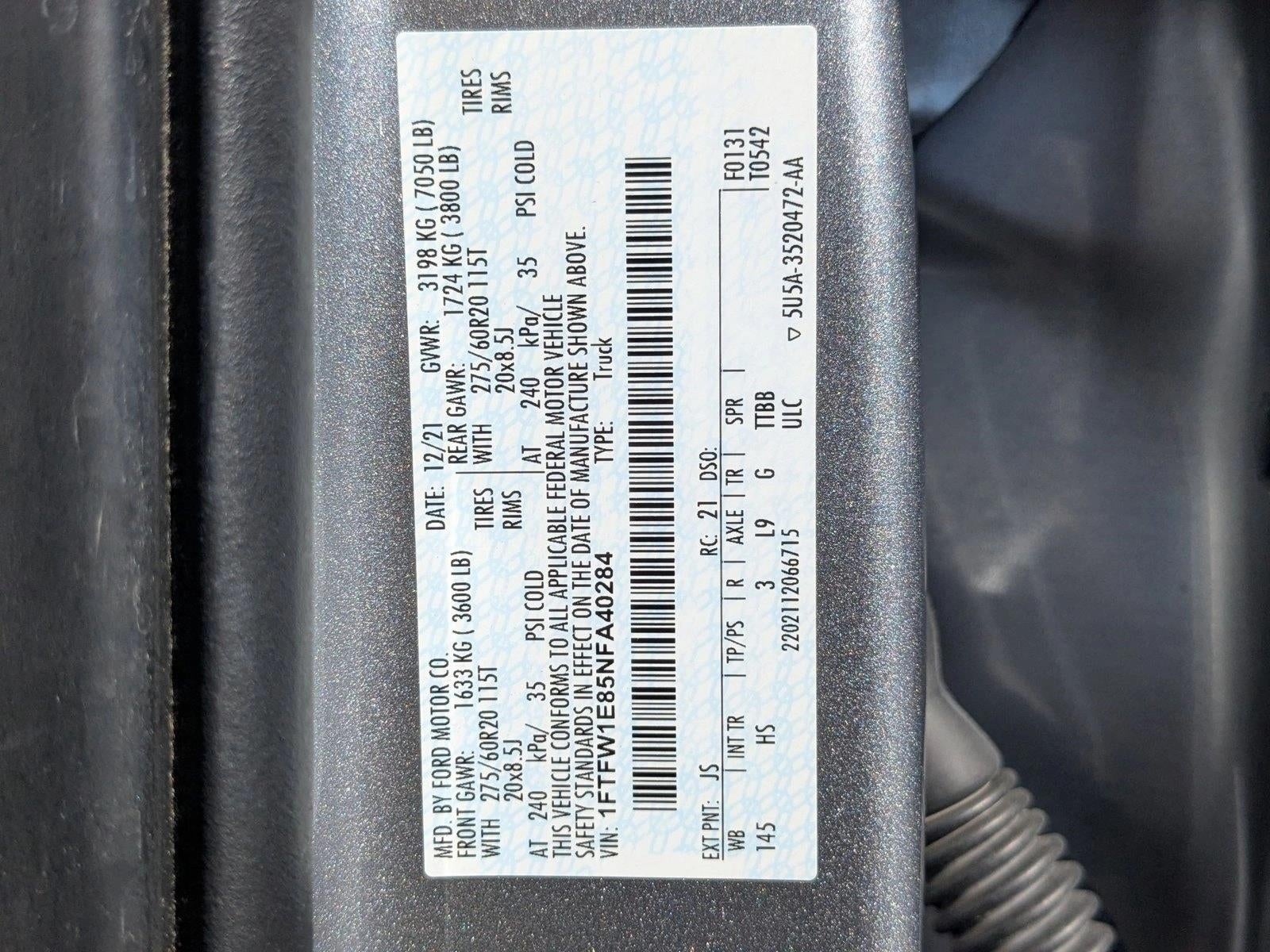 2022 Ford F-150 LARIAT 4WD SuperCrew 5.5' Box