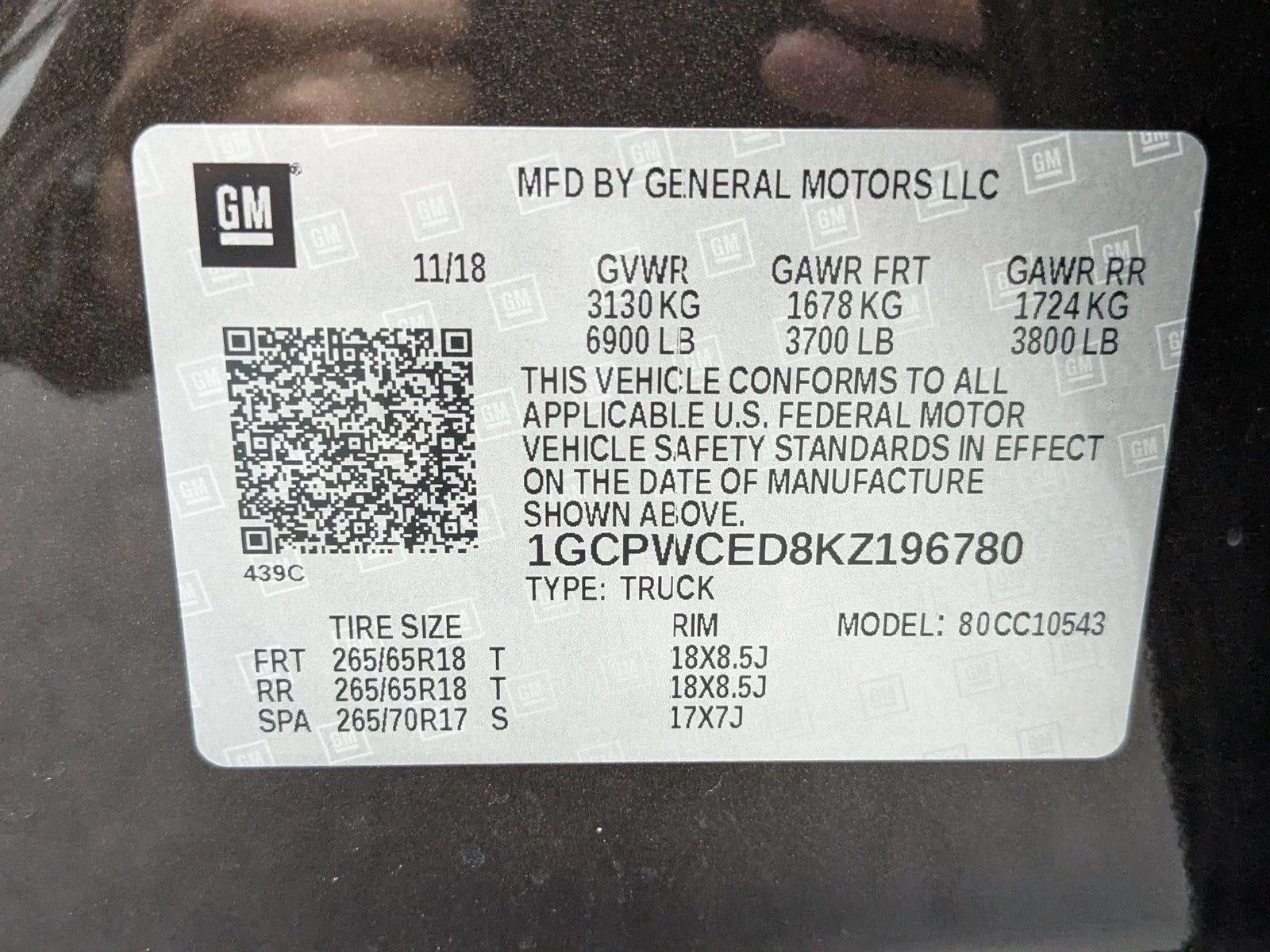 2019 Chevrolet Silverado 1500 Crew Cab Short Box 2-Wheel Drive LT