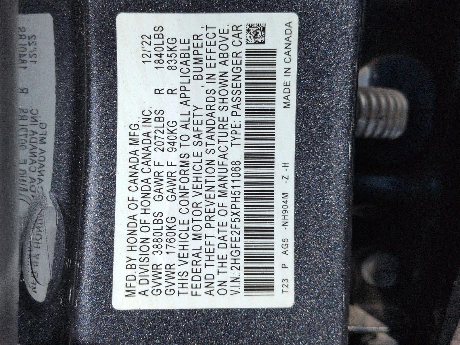 2023 Honda Civic Sedan Sport CVT