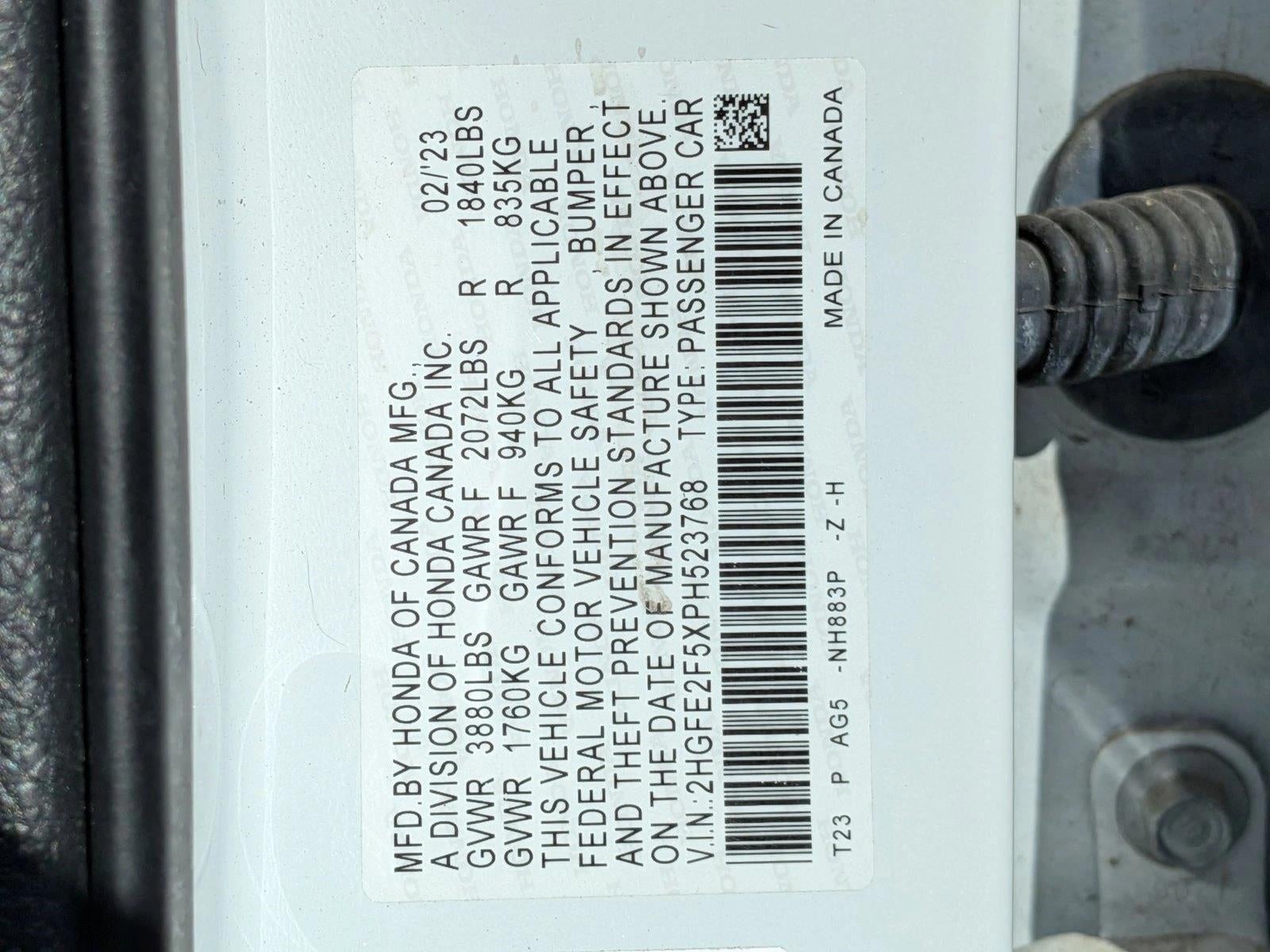 2023 Honda Civic Sedan Sport CVT