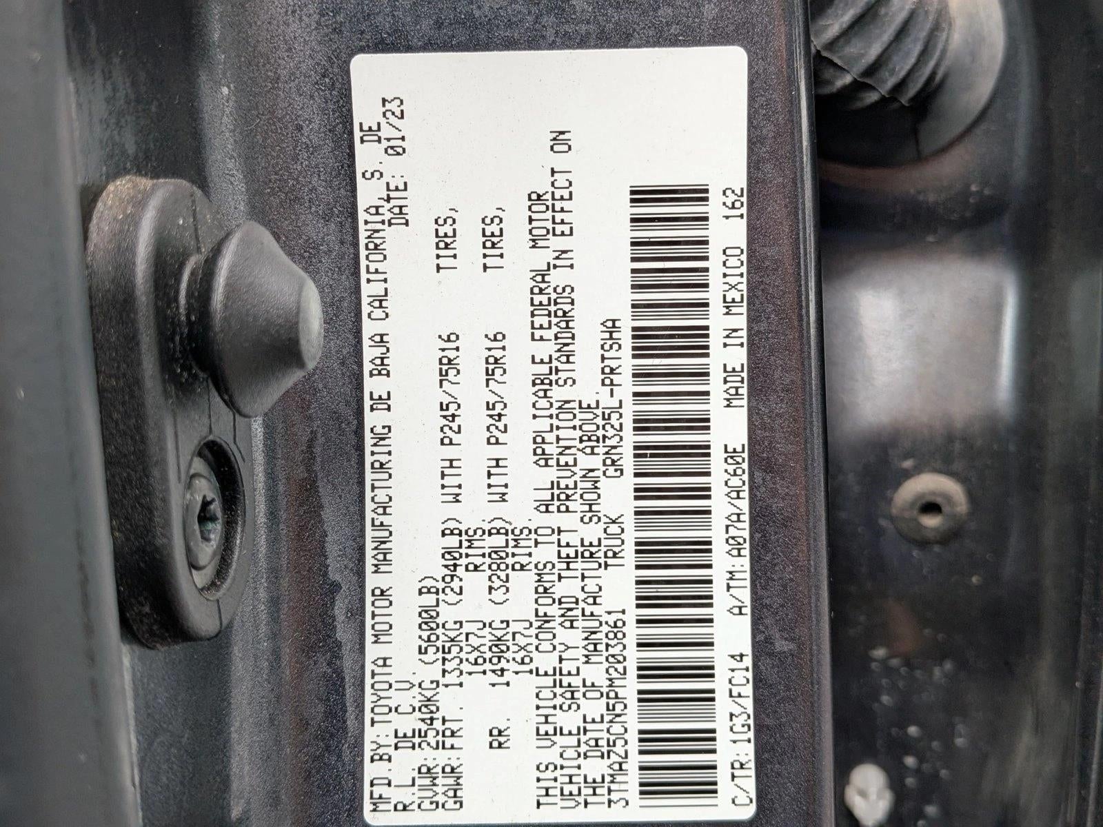 2023 Toyota Tacoma 2WD 2WD SR5 Double Cab 5' Bed V6 AT (GS)