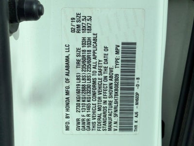 2019 Honda Odyssey EX-L w/Navi/RES Auto