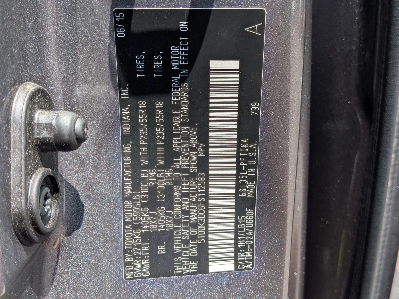 2015 Toyota Sienna 5dr 7-Pass Van Ltd Premium AWD (Natl)