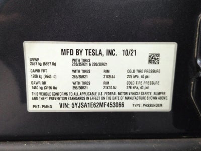 2021 Tesla Model S Plaid AWD