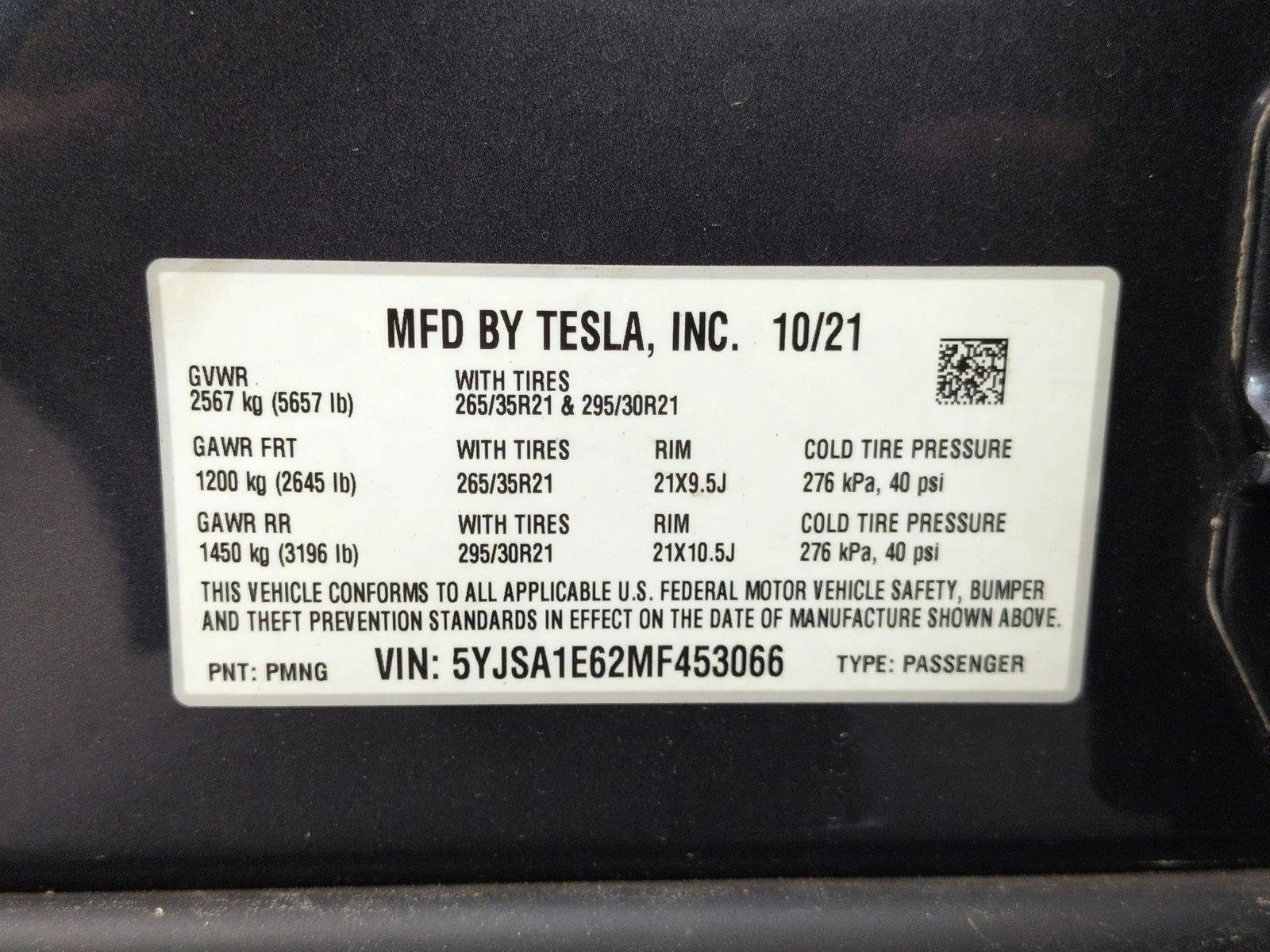 2021 Tesla Model S Plaid AWD