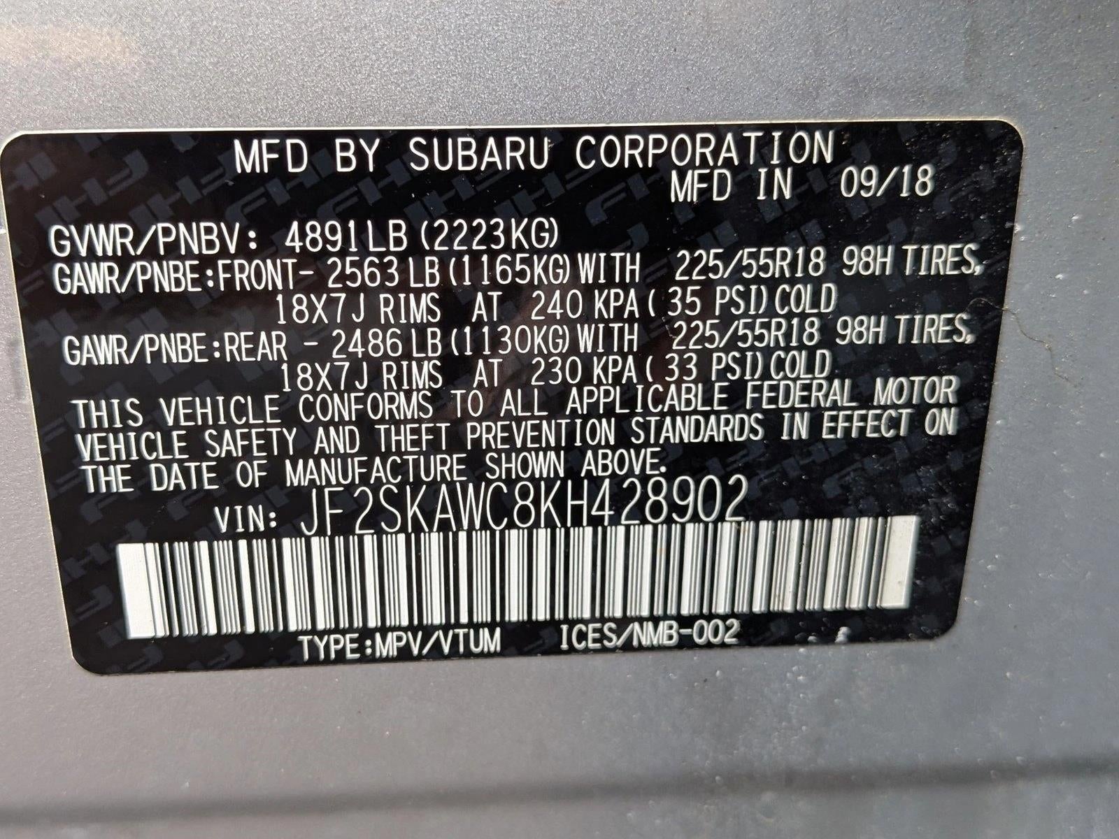 2019 Subaru Forester 2.5i Touring