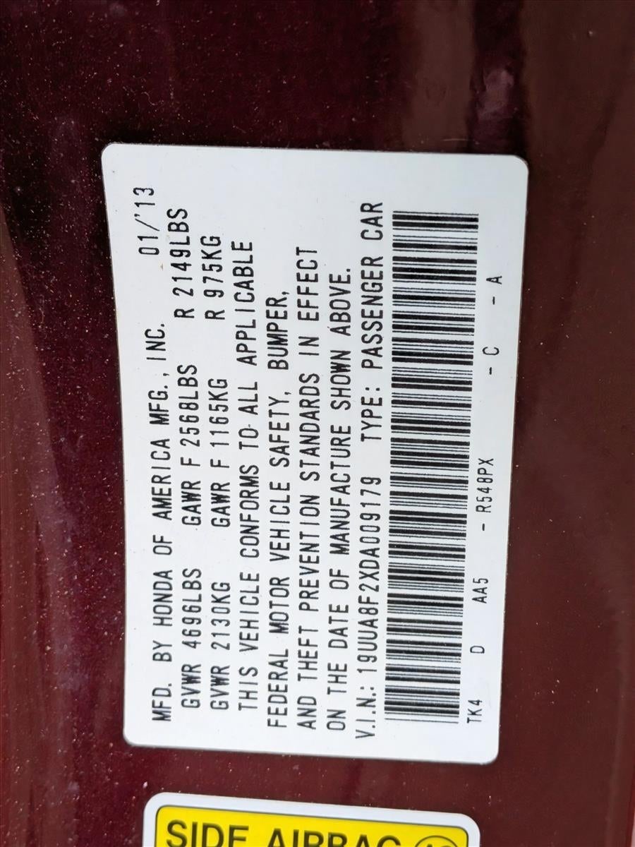 2013 Acura TL 2WD Automatic