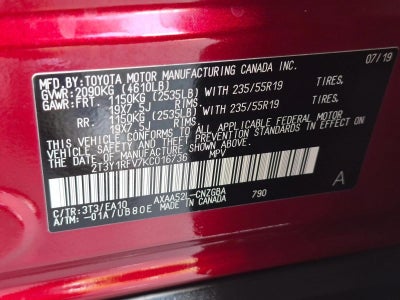 2019 Toyota RAV4 Limited FWD (Natl)
