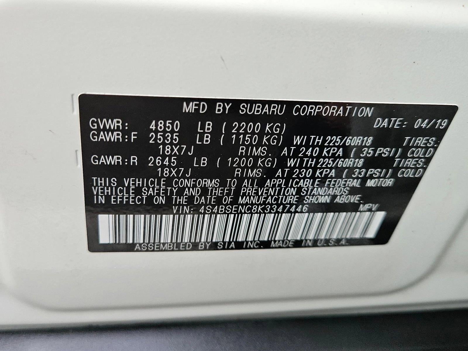 2019 Subaru Outback 3.6R Limited