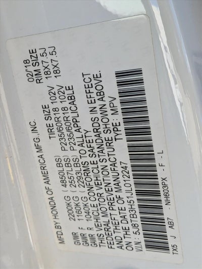 2018 Acura RDX FWD w/Technology Pkg