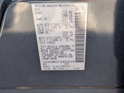 2015 Nissan Pathfinder 2WD 4dr Platinum