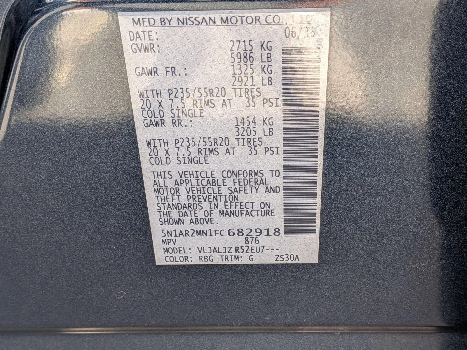 2015 Nissan Pathfinder 2WD 4dr Platinum