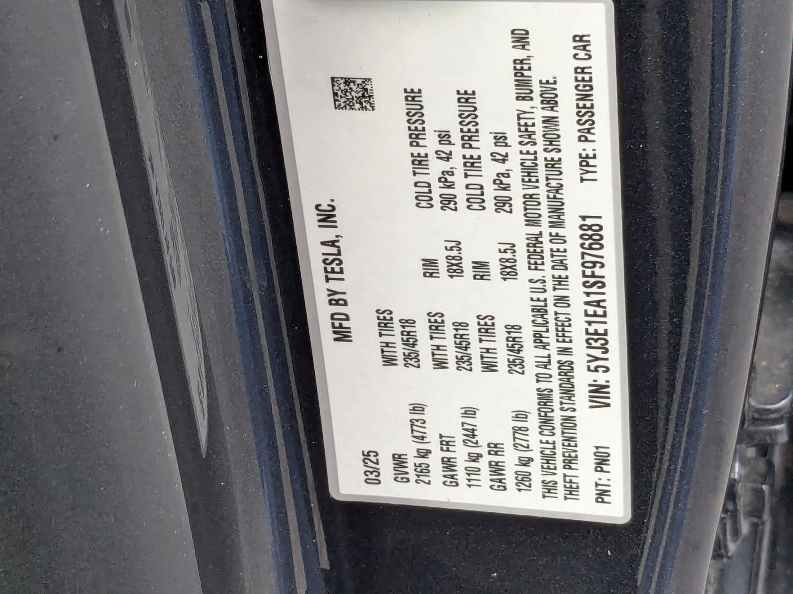 2025 Tesla Model 3 Long Range RWD