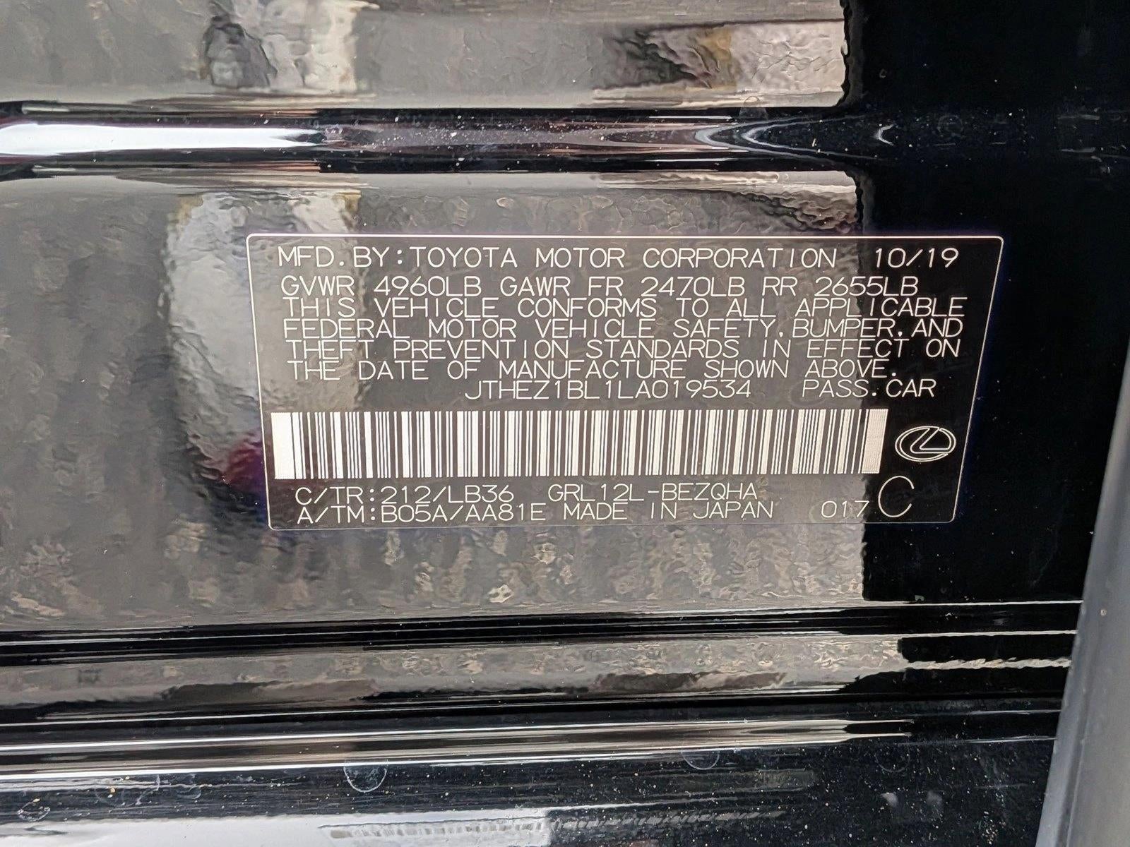 2020 Lexus GS 350 F SPORT RWD