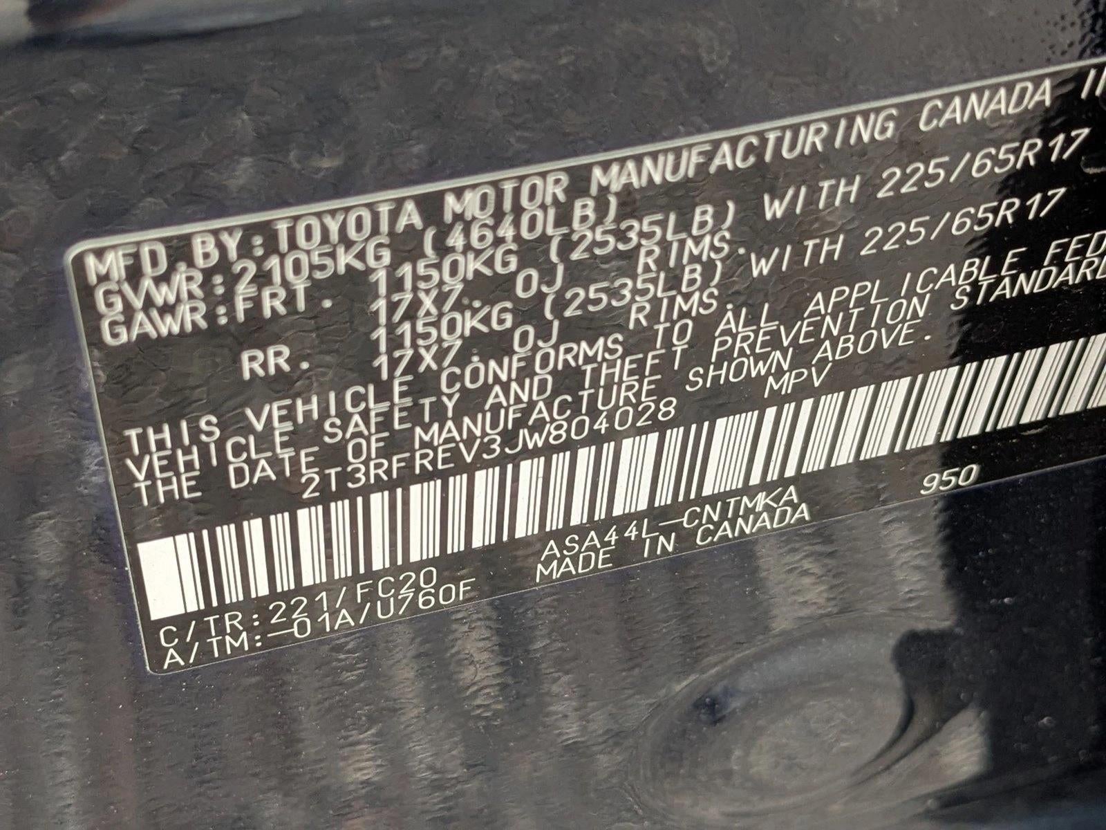 2018 Toyota RAV4 XLE AWD (Natl)