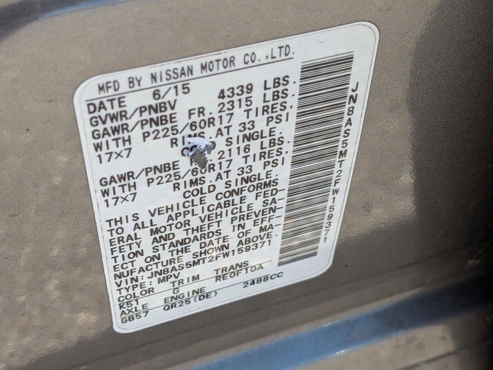 2015 Nissan Rogue Select FWD 4dr S