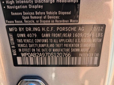 2013 Porsche 911 2dr Cpe Carrera S