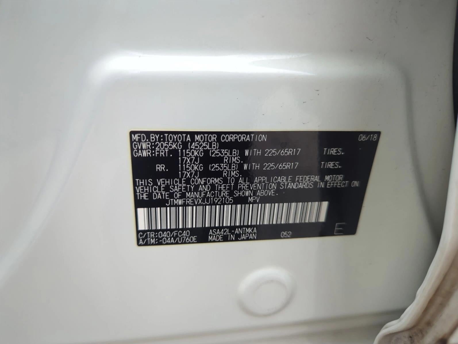 2018 Toyota RAV4 XLE FWD (GS)