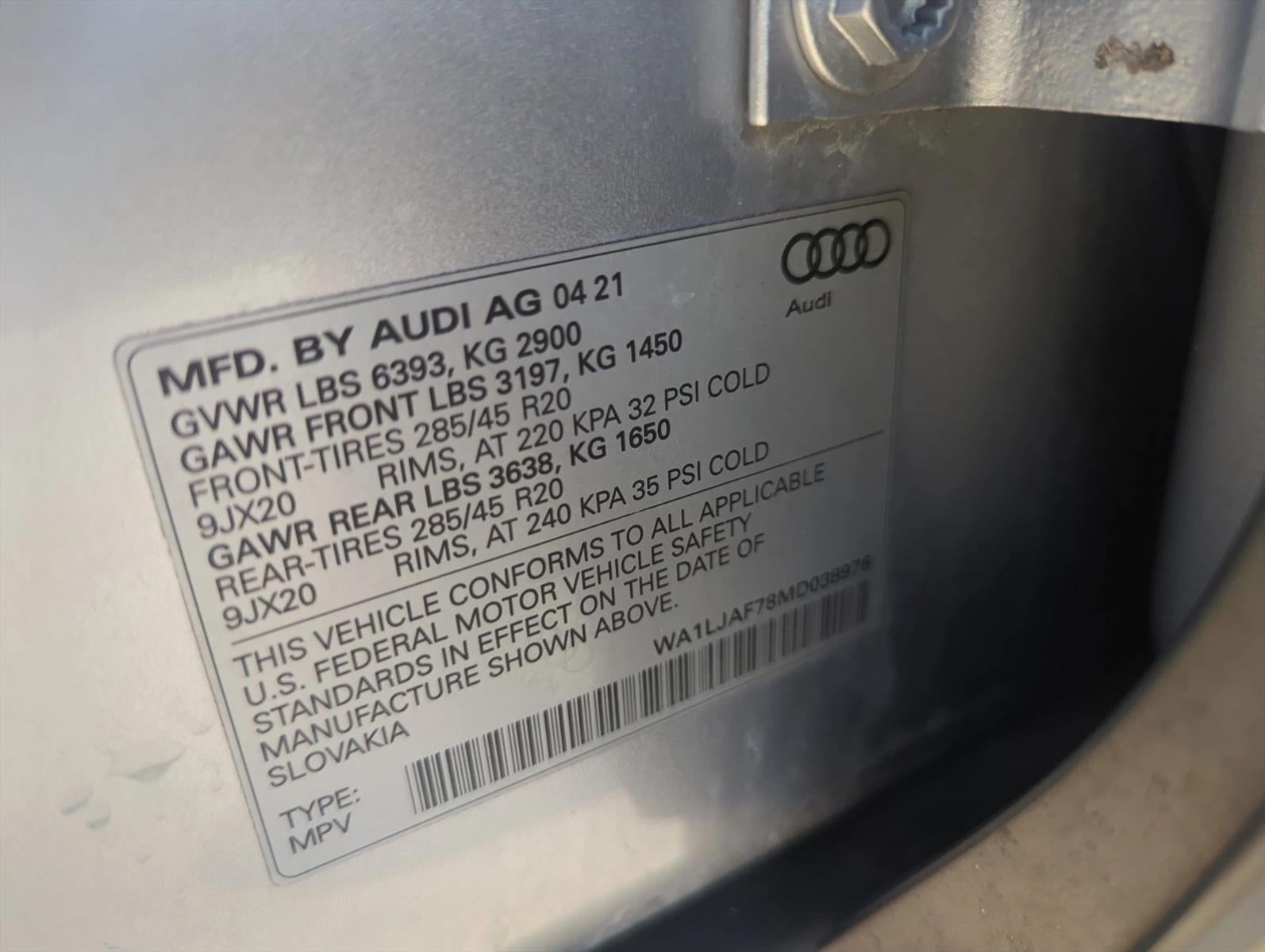 2021 Audi Q7 Premium Plus 45 TFSI quattro