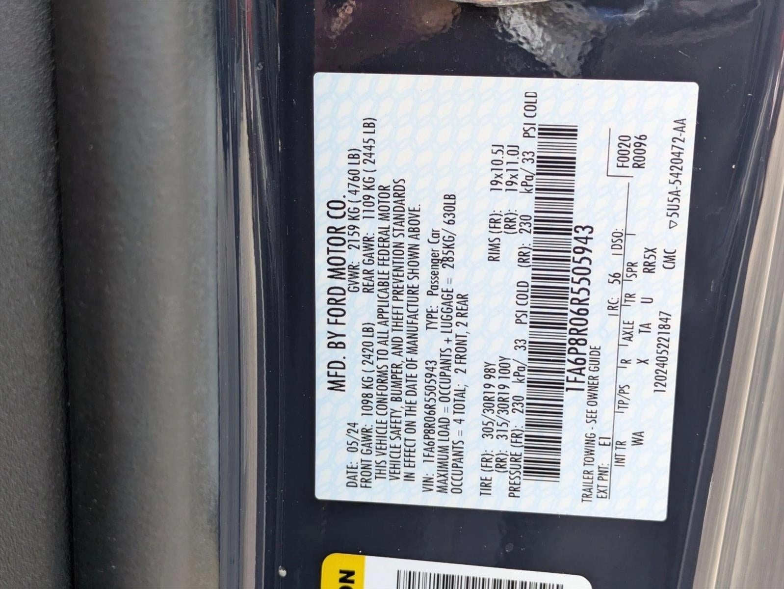 2024 Ford Mustang Dark Horse Fastback