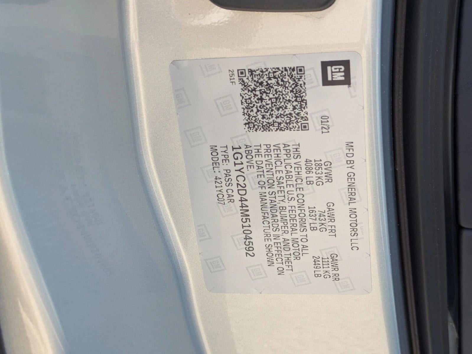 2021 Chevrolet Corvette Stingray Coupe 3LT