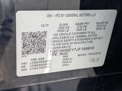 2018 Chevrolet Silverado 2500 HD Crew Cab Standard Box 4-Wheel Drive LTZ