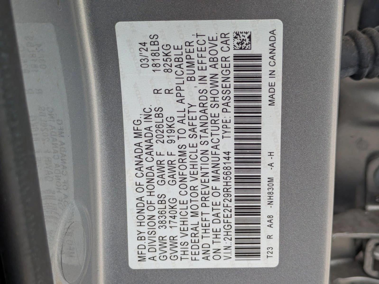 2024 Honda Civic Sedan LX CVT